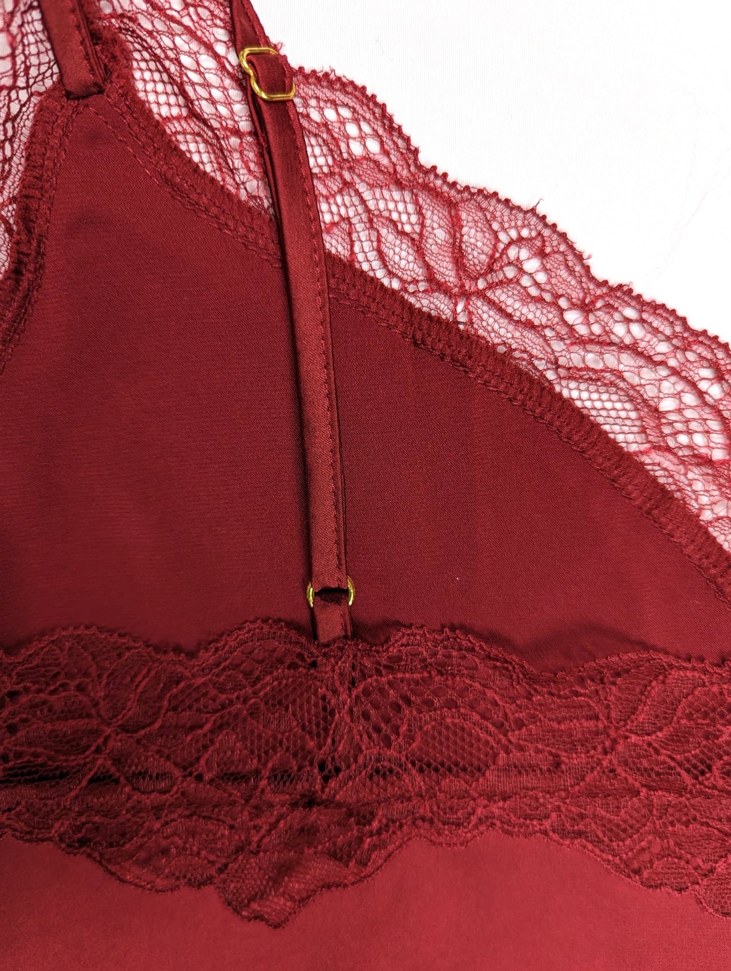 red silk lace nightdress luxury sexy lingerie