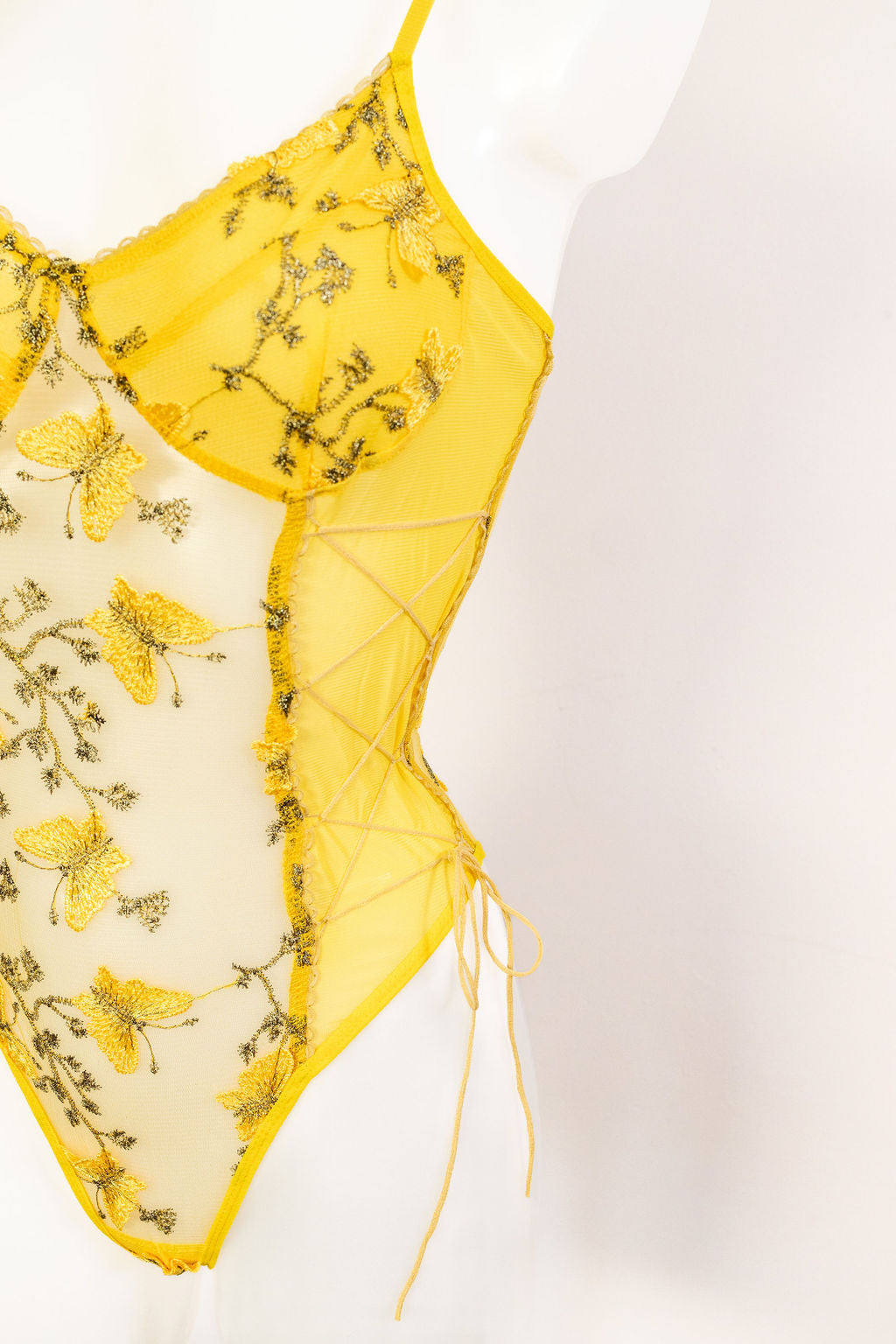 Butterflies in spring bodysuit - Yellow